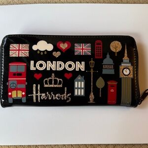 Harrods Black London Icon Wallet